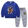 Ropa para Niños Transfronteriza Nueva de Primavera y Otoño Dibujos Animados Conjunto de Dos Piezas Ropa de Algodón para Bebé de Manga Larga