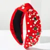 Diadema Heming Modelo Nuevo Transfronterizo St Irlandés. Diadema Ancha Nudosa con Trébol de Cuatro Hojas y Perlas para Mujer del Día de San Patricio