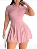2025 Novo Cruzamento de Fronteira Amazon Estilo Europeu e Americano Cruzamento de Fronteira Moda Feminina Simples Cor Sólida Vestido Camisa com Cintura