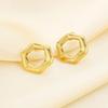 Aretes de Cruz Cuadrados Modernos y de Alta Gama con Incrustaciones de Diamantes y Esmalte Multicolor, Aretes Geométricos Elegantes y con Estilo de Acero Inoxidable