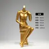 Tienda de lencería accesorios de tienda de ropa escaparate maniquí dorado falso body sujetador sujetador maniquí de lencería expositor cuerpo entero