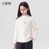 Camada Base de Inverno Little Fite Girls Novo Estilo Estampa de Urso Camiseta Térmica de Manga Longa para Crianças Maiores Versátil Top Interno