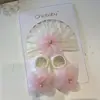 Sombrero de Bebé para Primavera y Otoño Dulce Copo de Nieve Lindo Sombrero Fetal para Bebé Niña Gorro para Fontanela de Recién Nacido Sombrero Indio Calcetines