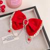Ano novo menina princesa arco coroa cocar crianças hairpin não machuca cabelo bebê vermelho acessórios de cabelo Ano Novo hairpin