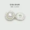 Botones de Metal con Pedrería y Perlas de Alta Gama Estilo Corte para Abrigos, Suéteres, Chaquetas de Mujer Botones para Traje Botones Decorativos de Piel