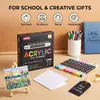Marcadores acrílicos de doble punta y doble color, bolígrafos de acuarela, no transparentes, se pueden superponer, adecuados para graffiti DIY en piedras y vidrio, especializados para uso artístico