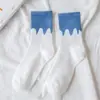 Calcetines para Mujer Calcetines de Media Caña Otoño e Invierno Moda Cuadros Británicos Fluyendo Calle Leche Calcetines para Mujer ins Calcetines de Moda Calcetines de Algodón