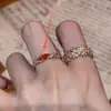 Estilo Chanel Vintage! Anel de Diamante Fashion e Luxuoso em Formato de Losango para Uso Diário, Anel Empilhável para Dedo Indicador para Mulheres
