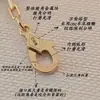 Pulsera de Trébol de Cuatro Hojas y Cinco Flores CNC Oro V Delgado Flor Nueva Edición Artesanía Fina Cadena Gruesa de Nueve Secciones Pulsera de Trébol de Cuatro Hojas de Nácar Blanco Natural