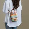 Bolsa de Palha 2025 Nova Bolsa Feminina Outono/Inverno Bolsa para Celular Bolsa de Palha para Praia Bolsa de Ombro Transversal Versátil