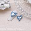 Atacado do Fabricante Nail Art Inclinada em Formato de Coração de Pêssego, Strass de Vidro de Cristal de Formato Especial, Strass em Formato de Coração, Strass para Capa de Celular, Unhas Aurora