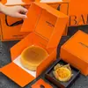 Caja de Pastel Vasco de Moda, Caja de Empaque para Pastel de Queso Soufflé, Caja Estampada para Llevar Pastel Chiffon Venta al por Mayor