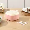 Pote de Sal para Temperos de Plástico Leve de Quatro Sabores Transfronteiriço à Prova de Poeira Caixa de Temperos Conjunto Doméstico Atacado Caixa de Temperos para Cozinha com Tampa