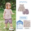 Conjunto de Verão para Meninas, Roupa de Algodão Puro de Manga Curta para Bebês, Roupas Novas Estilosas de Verão para Crianças Pequenas, Vestuário de Verão Infantil para Meninas