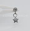 F136 Aleación de Titanio Cruz Gotas de Agua Estrella Rayo Circonita Pendientes de Gota Pendientes Colgante de Circonita Diamante Joyería para Piercing Pendientes