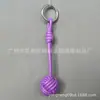 Llavero de Coche Bolsa Pareja Regalo Exquisito Piel de Oveja Suave Tejido a Mano Pelota de Tenis Nudo Mono Bolsa Colgante