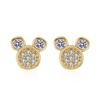 Pendientes de Mickey Mouse con microincrustaciones de circonita de estilo coreano, diseño de nicho, Super Flash, con personalidad y temperamento, joyería al por mayor