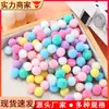 Fornecimento Direto no Atacado de Fábrica de Bolas Coloridas de Cabelo de Alta Elasticidade, Acessórios de Bolas de Pelúcia de Poliéster, Brinquedos Infantis, Bolas de Cabelo de Cores Mistas