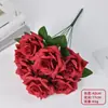 Rosas de Terciopelo Simuladas para Decoraciones de Boda, Flores Artificiales para Arreglos de Boda con Rosas Transfronterizos, Flores Artificiales al por Mayor para el Día de San Valentín