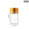 Garrafa de Vidro Grande com Tampa Dourada de 22mm, Garrafa para Doces, Garrafa Dispensadora de Bebidas Alcoólicas e Vinho, Garrafa para Embalagem de Dendrobium e Ginseng Americano, Garrafa Medicinal