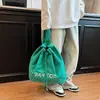 Bolsa de Gran Capacidad para Mujer Casual Simple con Texto Portátil Bolso de Hombro Cruzado para Viajes Cotidianos Bolso Dumpling Bolsa para Salir