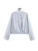 Estilo Transfronterizo Banda Elástica Cuello Alto Ropa de Trabajo para Mujer Chaqueta Bomber Nueva Chaqueta Bomber Ancha para Mujer