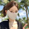 Mascarilla Transpirable de Malla de Seda Helada con Protección Solar para Mujer Verano 2026 Nuevo Estilo Delgado Protección para los Ojos Máscara Parasol Anti-Ultravioleta