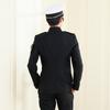 Capitán Marinero Uniforme Azul Marino Marino Jefe Crucero Traje Negro Chaqueta de Primavera y Otoño Mono de Actuación en Bar