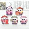 Broche acrílico mediano de panda bonito de Año Nuevo para hacer uno mismo, accesorios para el cabello de dibujos animados, pinzas para el cabello, pequeños accesorios de decoración para regalos.