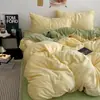 Outono/Inverno 2026 Novo Classe A Grau Mãe-Bebê Cor Sólida Bicolor Simples Leite Fleece Roupa de Cama para Casa Conjunto de Quatro Peças Espessado Quente