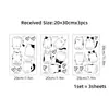 Br0998C Gatinho Fofo de Desenho Animado Adesivos de Parede Autoadesivos Estilo Ins Simples Decoração de Parede de Fundo para Quarto Sala de Estar