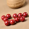 Contas Soltas de Areia Dourada Roxa de Alto Teor Natural, Acessórios de Contas Redondas de Cristal de Cinábrio Vermelho, Areia Imperial, Cinábrio Atacado