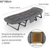 Uma cama de acampamento dobrável premium estável de oito pernas para uso ao ar livre, adequada para adultos e camas dobráveis multiuso portáteis. Possui 6 direções ajustáveis e vem com um colchão e travesseiro. É adequada para acampamento, piquenique