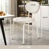 Cadeira com Encosto, Cadeira de Jantar para Casa, Cadeira Estilo Creme, Cadeira de Lazer para Loja de Chá com Leite, Fornecimento Direto da Fábrica, Cadeira Empilhável para Apartamentos Pequenos