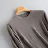 Cashmere 100% Puro Masculino Fino Imitação Fio 68 Gola Redonda Solto Estilo Casual Versátil Malha para Usar por Baixo Outono e Inverno Novo Estilo