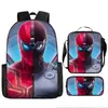Liberación Rápida Transfronteriza Spider-Man Spider-Man Mochila Escolar Estudiante Niños Bolsa Escolar Periférica Bolso Escolar de Hombro Juego de Tres Piezas
