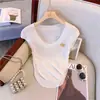 Estilo Deseo Puro Chica Atractiva Suéter de Punto con Cuello en U para Mujer Verano 2026 Nuevo Diseño Ajustado Top Corto sin Mangas