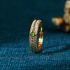 Caperucita Roja Explosivo Estilo Chino Natural Material Peligroso Anillo Cara Huevo Esmeralda Diseño de Lujo Ligero Verde para Mujer Anillo Abrible