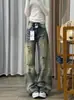Jeans Rasgados Lavados Estilo Retro Americano para Mujer, Nuevo Estilo de Verano, Cintura Alta, Corte Holgado, Diseño Adelgazante, Pantalones Desgastados