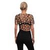 Blusa de manga corta con estampado de margaritas, suave, cerosa y fina, de alta calidad, para mujer, primavera y verano, con perspectiva Pure Desire Ins