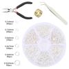 Accesorios de joyería para hacer tú mismo, pendientes, ganchos para la oreja, pulseras, collares, materiales hechos a mano con cuentas, herramientas, juego