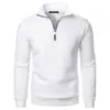 Nueva Sudadera Casual con Cuello para Hombre Sudadera Pulóver de Color Sólido de Moda para Hombre