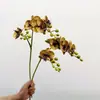 Mini Orquídea Mariposa Flor Artificial de EVA, Orquídea Araña, para Arreglos de Boda, Decoración del Hogar y Diseño Floral - Tallo Único