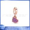 Colgante Pandora 925 con cuentas de cobre blanco bañadas en plata y diamantes multicolores, ideal para hacer tú mismo.