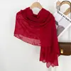 Nuevo Estilo Rojo Bordado Tridimensional Hebilla Protección Solar Chal Cárdigan Largo para Mujer Versátil Habitación con Aire Acondicionado Prendas Exteriores Finas Bufanda