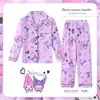Pijamas para niños, Ropa de casa fina de manga larga para primavera y otoño para niños y niñas, de dibujos animados, talla mediana y grande