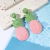 Pendientes de Hierba Rafi Flor Estrella Estrella de Mar Piña de Venta Caliente Transfronterizos Dopamina Tejidos a Mano Pendientes para Viajes de Verano Vacaciones