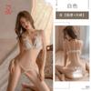 Roupa íntima sexy feminina sutiã sexy de três pontas renda pérola tanga pura virilha-livre terno fino 1591