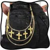 Cadena de Jeans con Cadena de Cruz en Bolsillo para Hombres y Mujeres Adecuada para Pantalones Cadena de Pantalones Biker Hip Punk