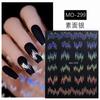 Explosões vermelhas líquidas destacam a arte do prego de seda reflexiva linha de seda ultrafina luminosa disco burst flash longo nail art adesivos atacado